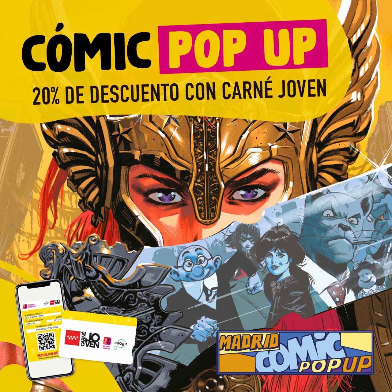 Sorteo de 60 entradas cuádruples para Madrid Comic Pop Up