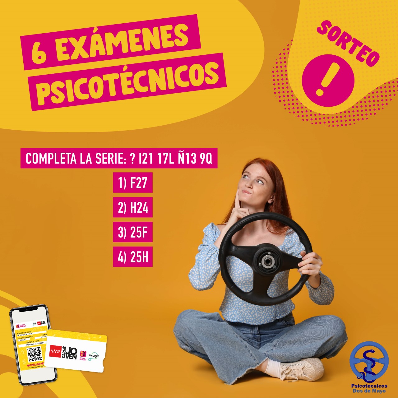 Sorteo de 6 psicotécnicos para carnet de conducir