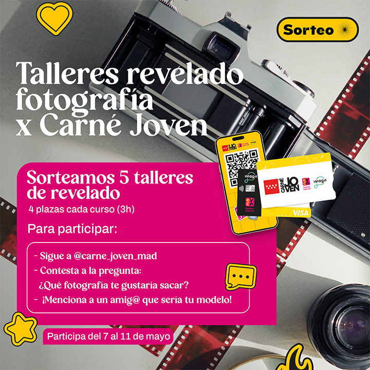 Sorteo 20 plazas taller revelado de fotografía